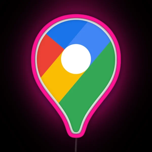 Google Maps Icon RGB Neon Sign