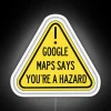 LED Warning Sign for Drivers to Avoid Hazardous Areas Display