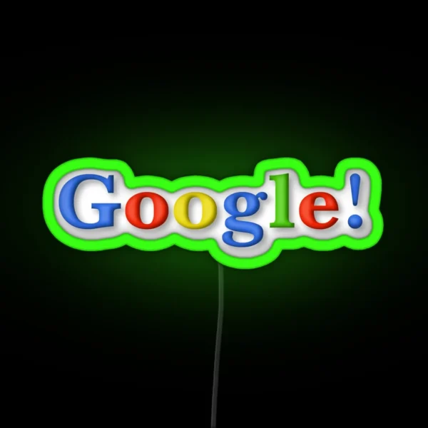 Google Old Logo 1998 RGB Neon Sign