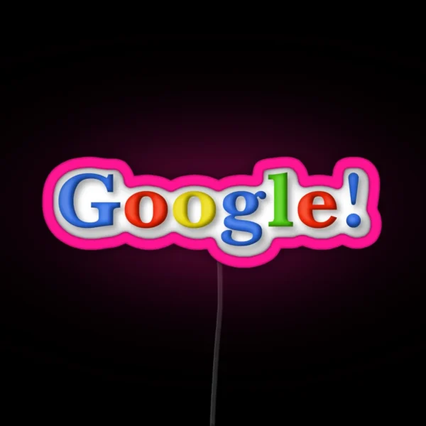 Google Old Logo 1998 RGB Neon Sign