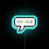 Vibrant Google RGB Color Changing Neon Wall Sign for Modern Home
