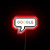 RGB Neon Wall Sign with Google Logo Design Pattern