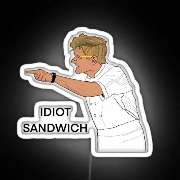 Gordon Ramsay Idiot Sandwich Chef Led Chef Led RGB Neon Sign