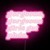 Gorgeous Girls Achieving Academic Excellence with Vibrant RGB Neon Sign