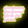 RGB LED neon sign inspiring female education and empowerment everywhere