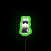 Darkly elegant Goth Lolita inspired Miffy multicolor RGB neon light