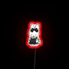 Vibrant neon Gothic Lolita Miffy figurine glow in the dark