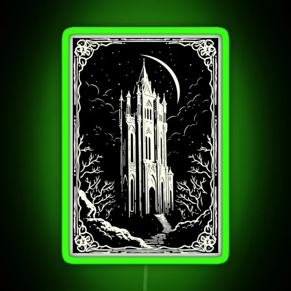 Gothic Dracula Castle RGB Neon Sign