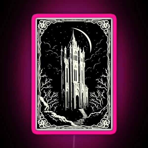 Gothic Dracula Castle RGB Neon Sign