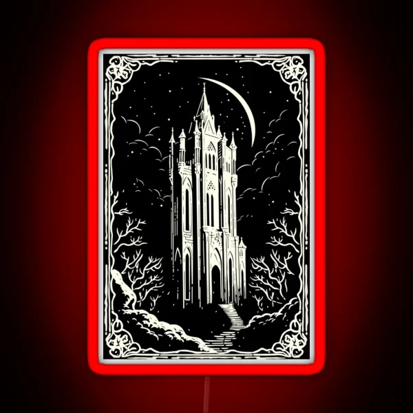 Gothic Dracula Castle RGB Neon Sign