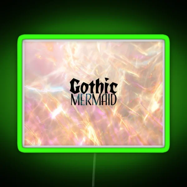 Gothic Mermaid Mermaidcore Siren Aesthetics RGB Neon Sign