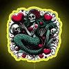 Whimsical Gothic Mermaidcore Valentine's Day Skeleton Mermaid RGB Neon Wall Decoration Sign