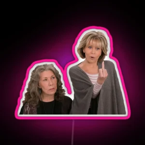 Grace And Frankie Middle Finger RGB Neon Sign