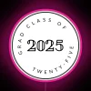 Personalized Graduation Neon Sign for Seniors Class of 2025 LED Canvas