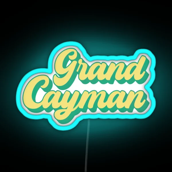 Grand Cayman Cayman Islands Caribbean RGB Neon Sign