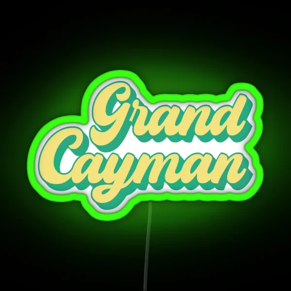 Grand Cayman Cayman Islands Caribbean RGB Neon Sign