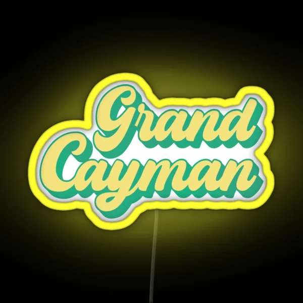 Grand Cayman Cayman Islands Caribbean RGB Neon Sign
