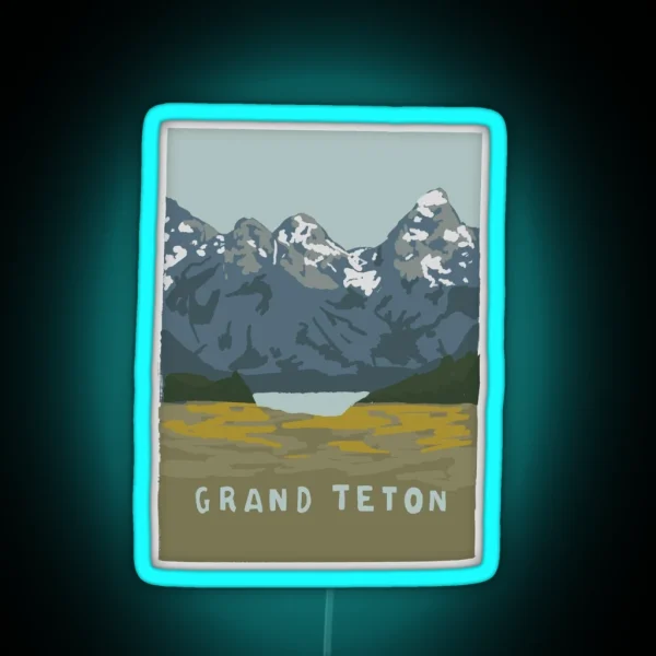 Grand Teton RGB Neon Sign