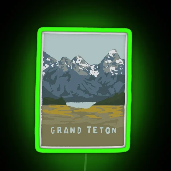 Grand Teton RGB Neon Sign