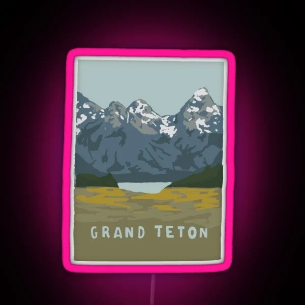Grand Teton RGB Neon Sign