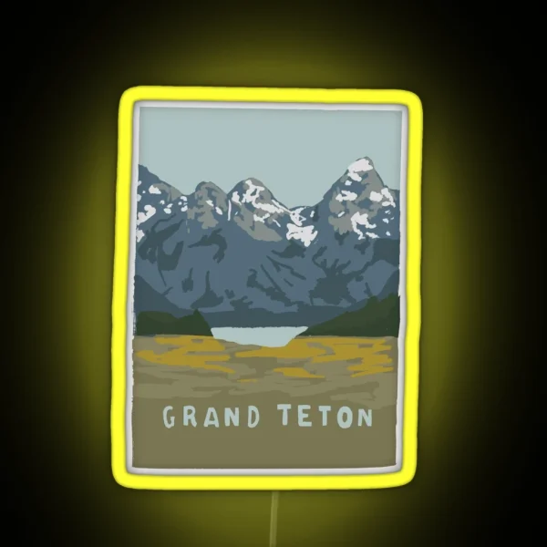 Grand Teton RGB Neon Sign