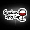 Vintage Grandma's Favorite Sippy Cup Neon Sign Retro Bar Decor