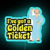 Vintage retro grandpa's dream come true golden ticket neon decoration