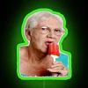 Vintage inspired retro granny ice lolly themed RGB neon sign decor