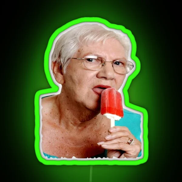 Granny Ice Lolly RGB Neon Sign