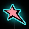 Vibrant Retro Style Neon Star Sign with Pink & Black Accents