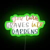RGB Neon Sign with Edible Gold Leaves: Graveyard to Garden Decoration