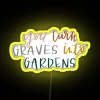 RGB LED graves into gardens neon sign decorative home lighting