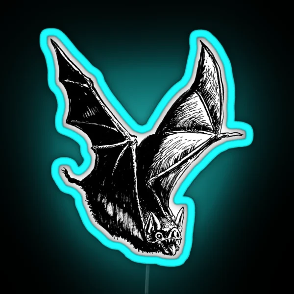 Graveyard Bat RGB Neon Sign