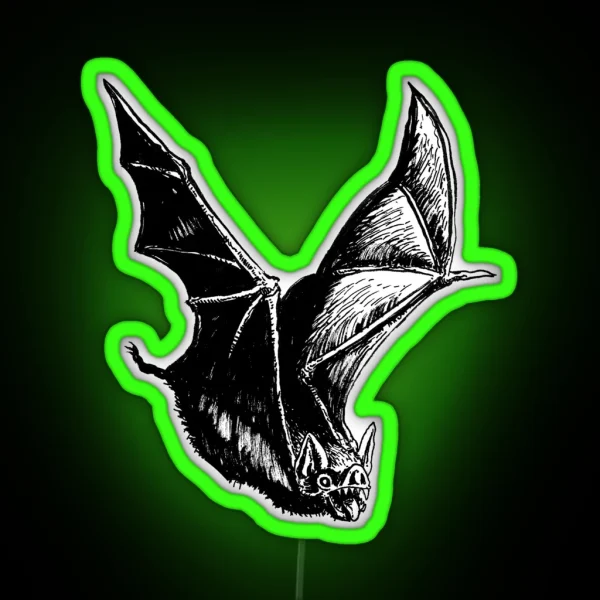 Graveyard Bat RGB Neon Sign