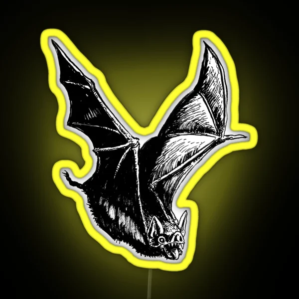 Graveyard Bat RGB Neon Sign
