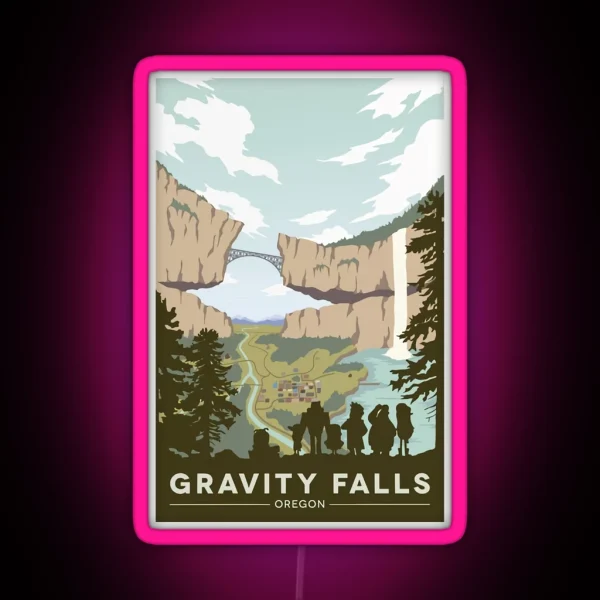 Gravity Falls National Park RGB Neon Sign