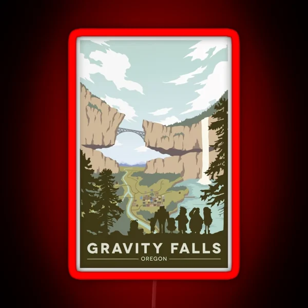 Gravity Falls National Park RGB Neon Sign