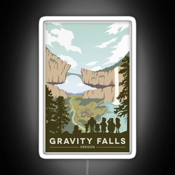 Gravity Falls National Park RGB Neon Sign