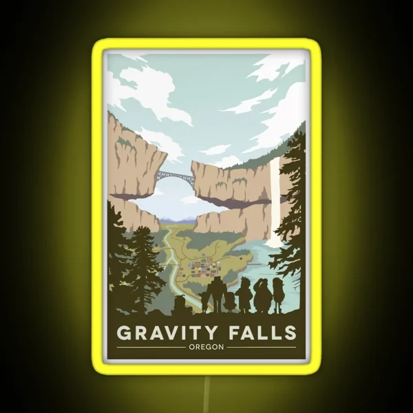Gravity Falls National Park RGB Neon Sign