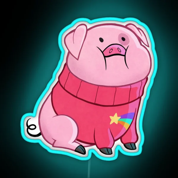 Gravity Falls Waddles RGB Neon Sign