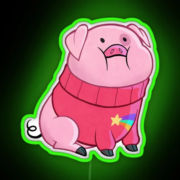 Gravity Falls Waddles RGB Neon Sign