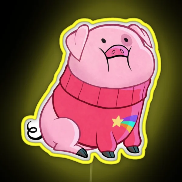 Gravity Falls Waddles RGB Neon Sign