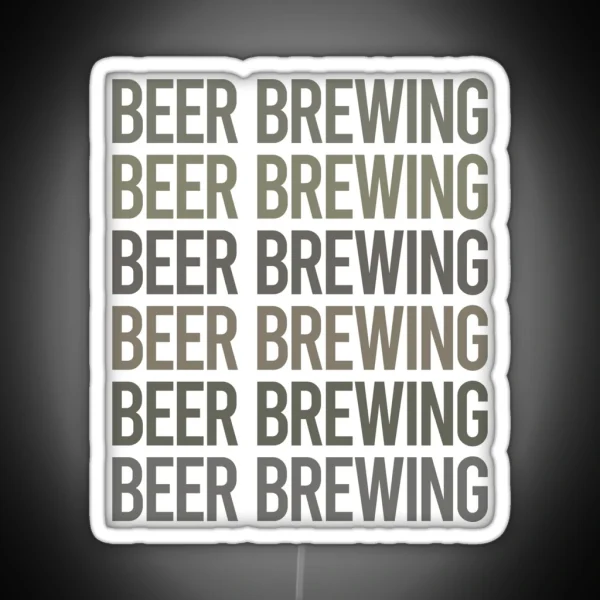 Gray Text Art Beer Brewing RGB Neon Sign