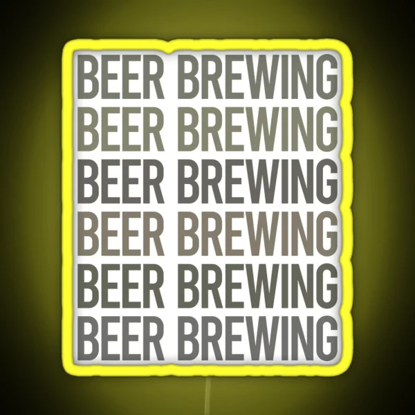 Gray Text Art Beer Brewing RGB Neon Sign