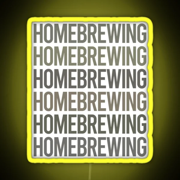 Gray Text Art Homebrewing Homebrew Homebrewer Beer Home Brew Brewing Brewer RGB Neon Sign