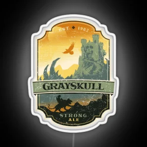 Grayskull Strong Ale Sunset RGB Neon Sign