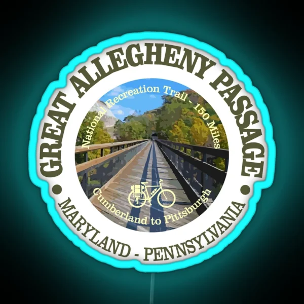Great Allegheny Passage Cycling C RGB Neon Sign