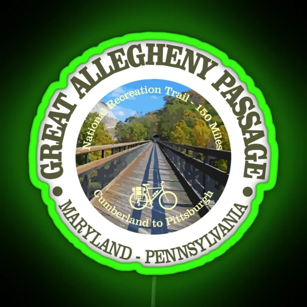 Great Allegheny Passage Cycling C RGB Neon Sign