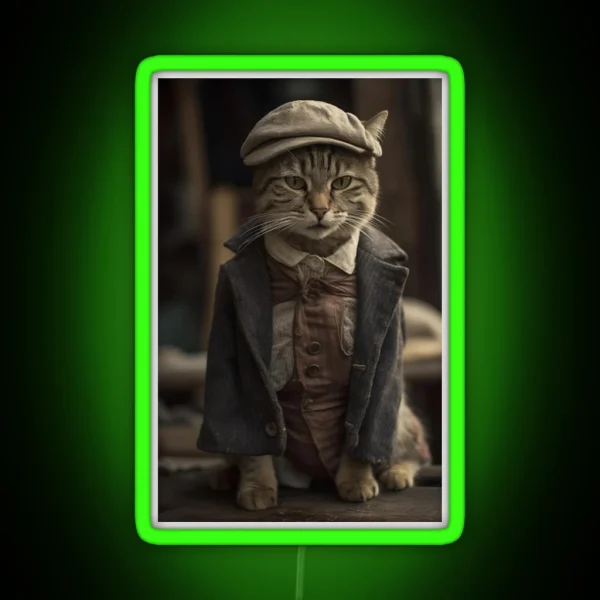 Great Depression Cat RGB Neon Sign