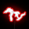 Eye-catching Great Lakes RGB neon sign with colorful ambient lighting effect.